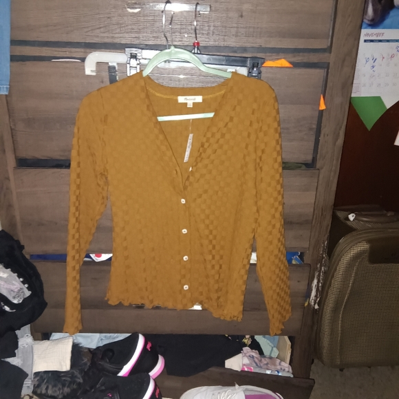 MADEWELL Checkerboard Jacquard Cardigan - Picture 8 of 9